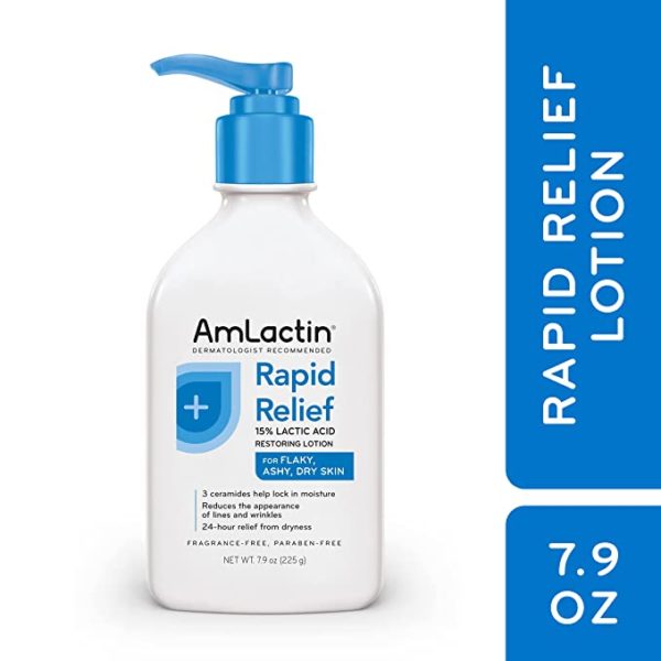AmLactin Rapid Relief Restoring Body Lotion 7.9 Oz Pump Bottle Ivy