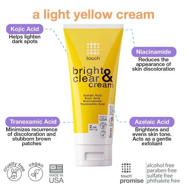 Touch Skincare Bright & Clear Cream 2oz - Ivy's Store